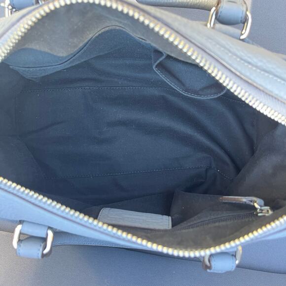 COACH Boston Style Satchel, Gray Pebble Leather Tote - Picture 13 of 13